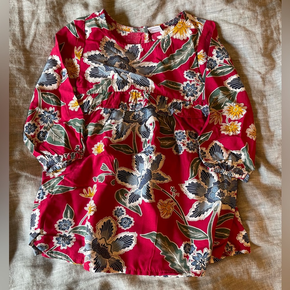 NWT Old Navy red floral dress- size 12-18 months